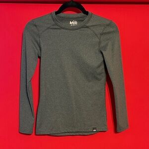 Kids Long-Sleeve Performance Top - Dark Gray